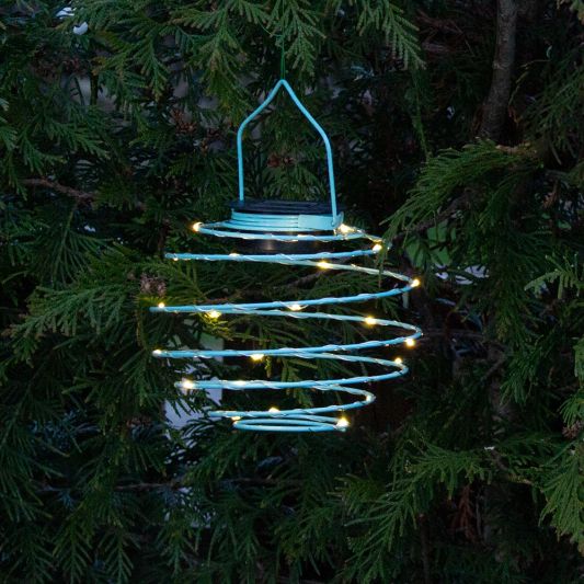 Solar LED hanglamp Fiesta Blue op zonne energie