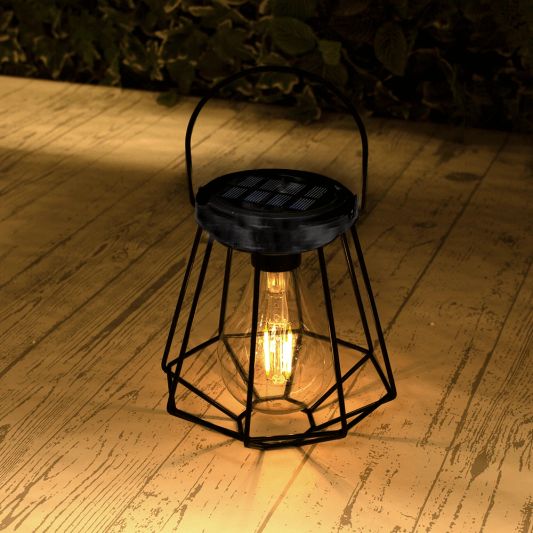 Solar LED lamp Vogue zwarte buitenlamp op zonne energie