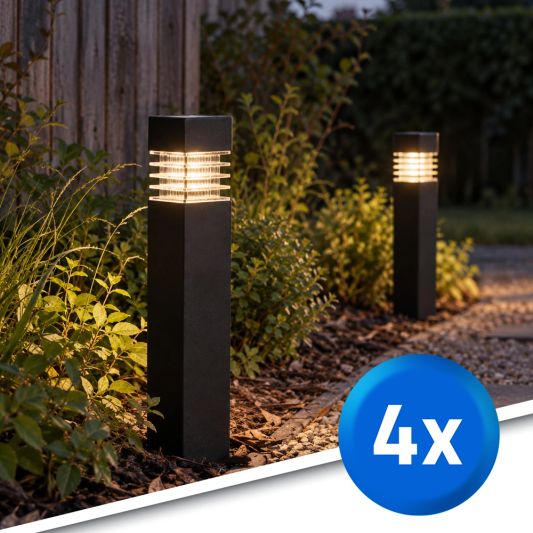 Solar LED priklamp Condor | Warm wit licht | Voordeelset van 4 stuks