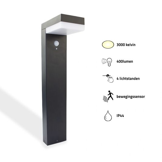 Solar LED staande lamp Oslo met bewegingssensor