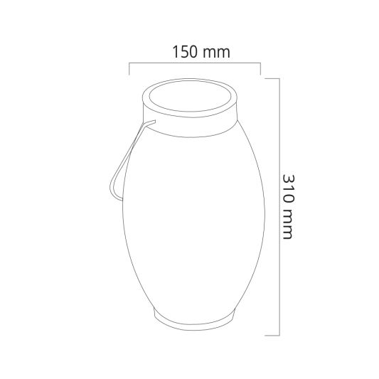 Solar LED tafellamp Agadir op zonne-energie met mooi lichteffect