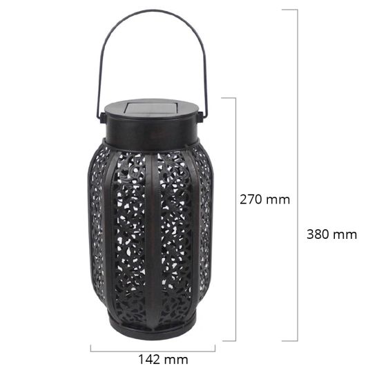 Solar LED tafellamp Oujda op zonne-energie met bijzonder lichtschijnsel