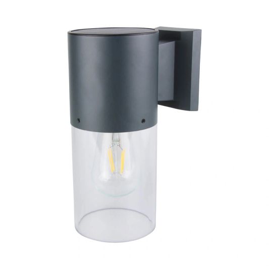 Solar LED wandlamp Fedde op zonne energie - Met filament lamp