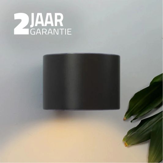 Solar LED wandlamp op zonne energie Sven rond - Voordeelset van 2 stuks