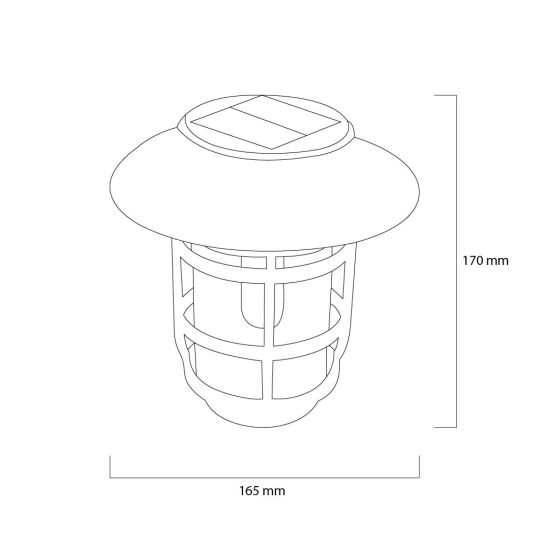 Solar LED wandlamp Sting