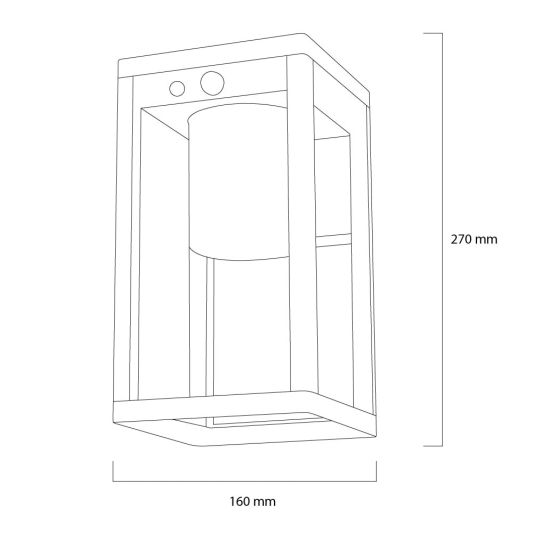 Solar LED wandlamp Svea op zonne energie