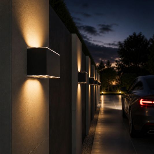 Solar LED wandlamp up downlight Olaf