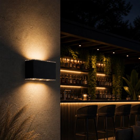 Solar LED wandlamp up downlight Olaf