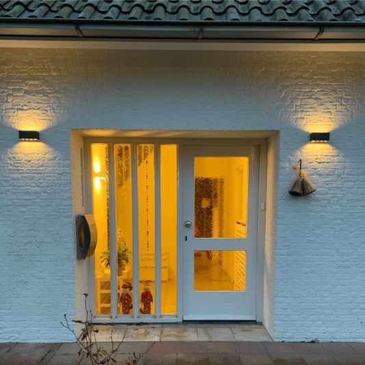 Solar LED wandlamp up downlight Olaf - voordeelset van 2