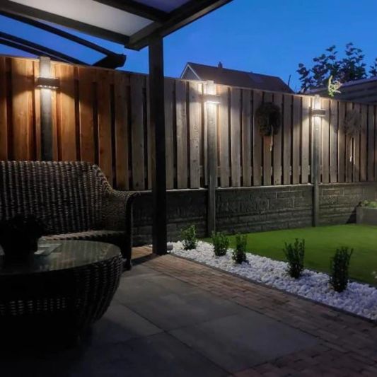 Solar LED wandlamp up downlight Olaf