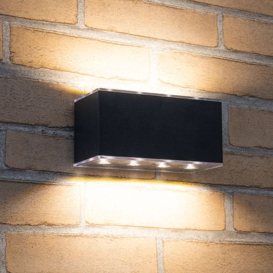 Solar LED wandlamp up downlight Olaf - voordeelset van 3