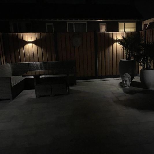 Solar LED wandlamp up downlight Olaf - voordeelset van 2