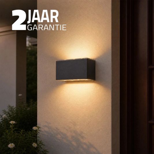 Solar LED wandlamp up downlight Olaf - voordeelset van 2