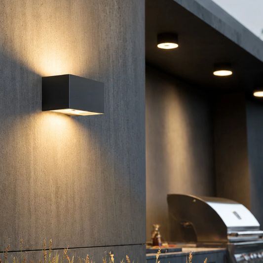 Solar LED wandlamp up downlight Olaf - voordeelset van 2