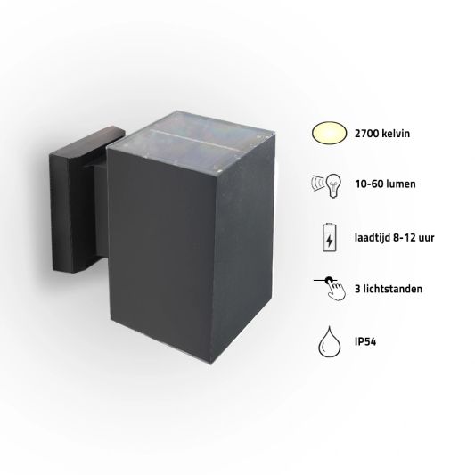 Solar LED wandlamp up downlight Sverre recht