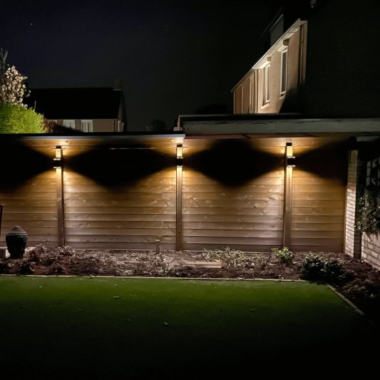 Solar LED wandlamp up downlight Sverre recht