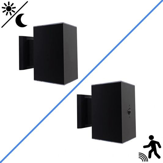 Solar LED wandlamp up downlight Sverre recht - Voordeelset van 2 stuks