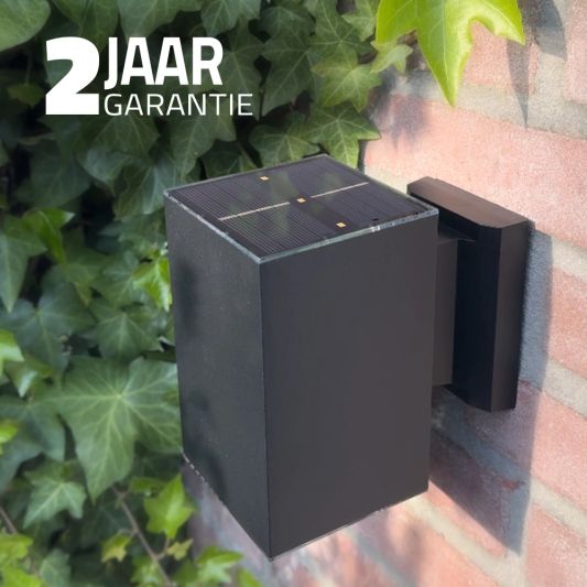 Solar LED wandlamp up downlight Sverre recht - Voordeelset van 2 stuks