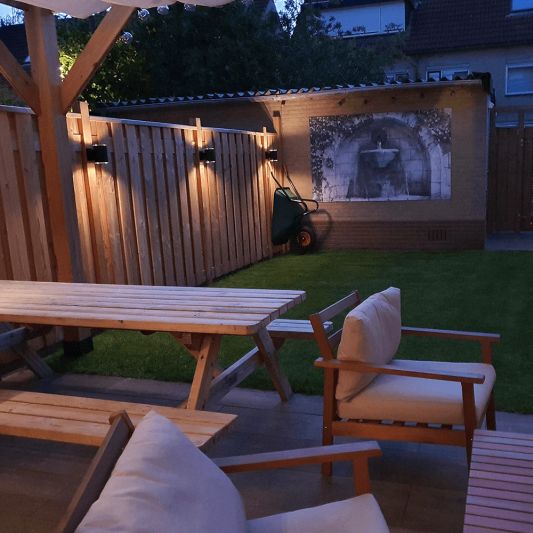 Solar LED wandlamp up downlight Sverre rond - Voordeelset van 2 stuks