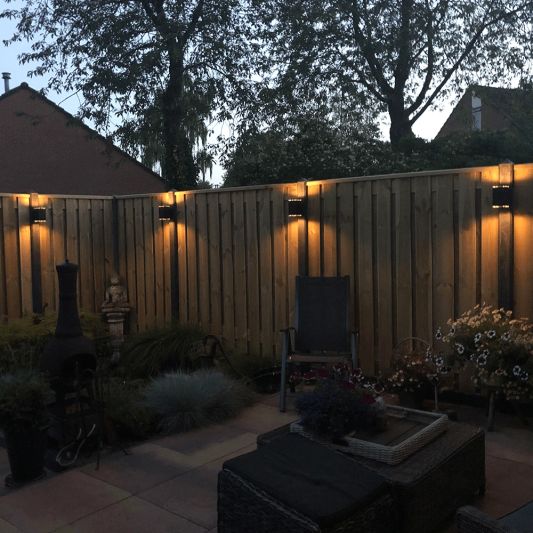 Solar LED wandlamp up downlight Sverre rond - Voordeelset van 2 stuks