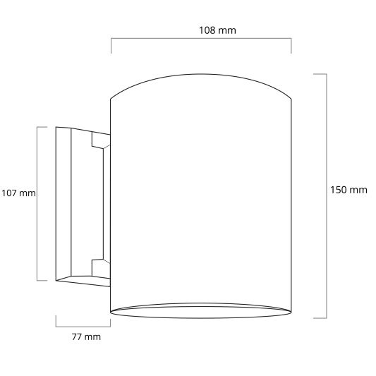 Solar LED wandlamp up downlight Sverre rond - Voordeelset van 2 stuks