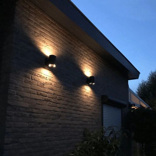 Solar LED wandlamp up downlight Sverre rond - Voordeelset van 2 stuks