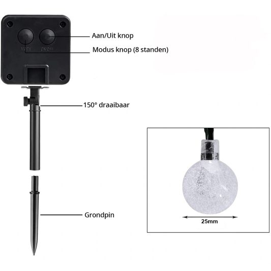 Solar kerstslinger Bubble