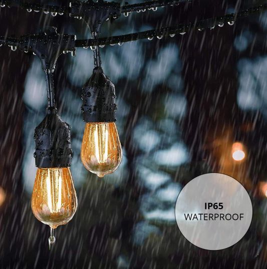 Solar lichtslinger Chain met 15 led filament lampen