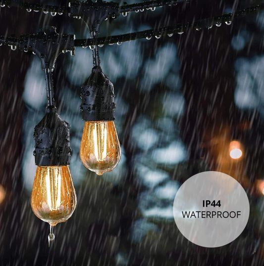 Solar lichtslinger Chain met 15 led filament lampen