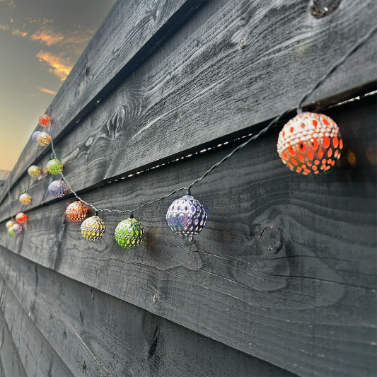 Solar lichtslinger Marrakech met 20 multicolor led lampen