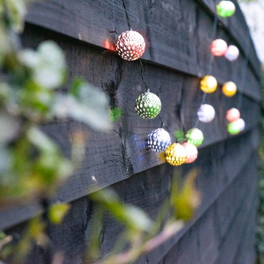 Solar lichtslinger Marrakech met 20 multicolor led lampen