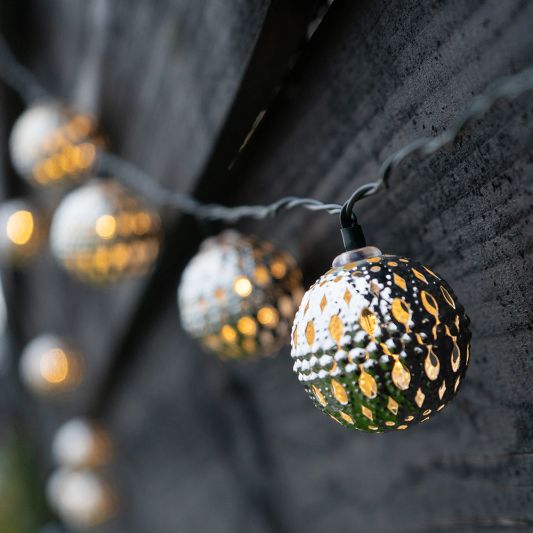 Solar lichtslinger Marrakech met 20 warm witte led lampen