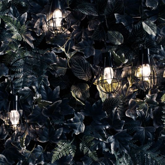 Solar lichtslinger Pendel met 8 warm witte LED filament lampen