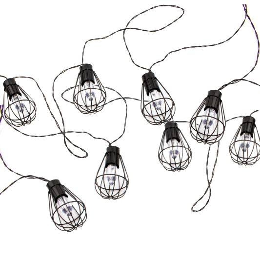 Solar lichtslinger Pendel met 8 warm witte LED filament lampen