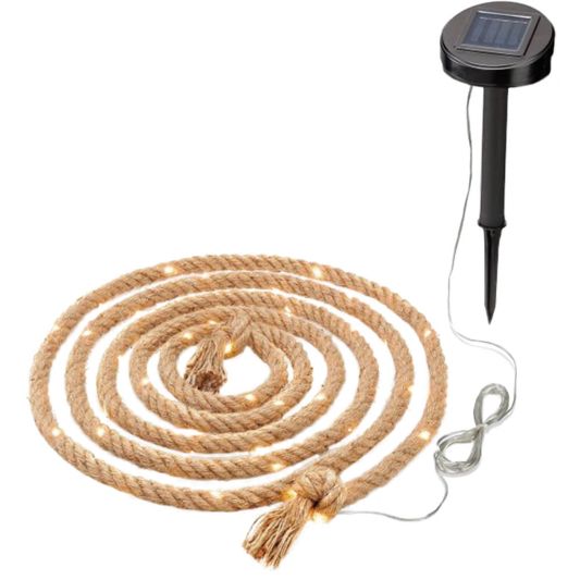 Solar lichtsnoer Manilla met 60 warm witte leds - 4,5 meter