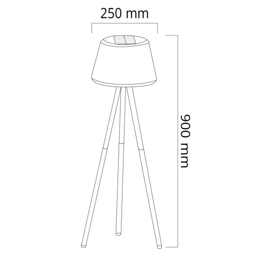 Solar loungelamp Brighton op zonne energie