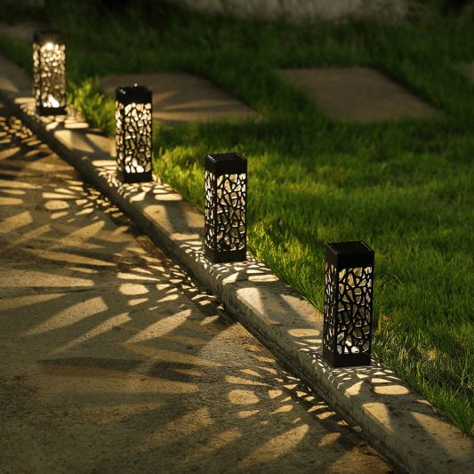 Solar priklamp Bogey met warm wit licht set van 2