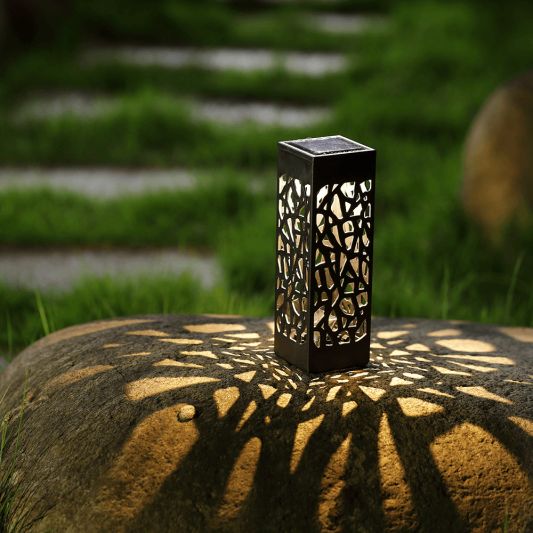 Solar priklamp Bogey met warm wit licht voordeelset van 4