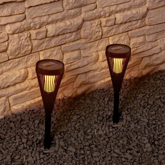 Solar priklamp Elena met warm wit licht - Set van 2 stuks