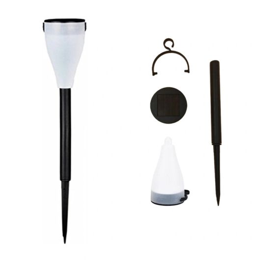 Solar priklamp en hanglamp Zwart multicolor RGB op zonne energie 6 stuks