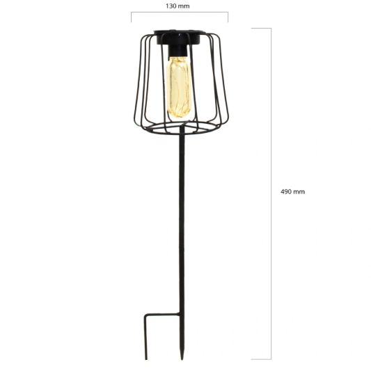 Solar priklamp Essence op zonne energie met filament led lamp - Rechte afwerking