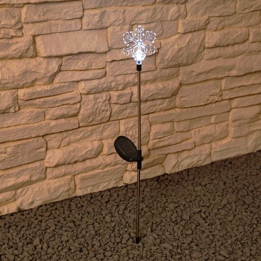 Solar priklamp Flake sneeuwvlokje grondspies