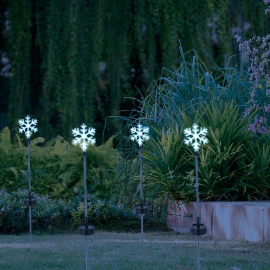 Solar priklamp Flake sneeuwvlokje grondspies