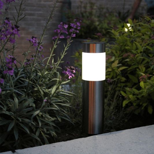 Solar priklamp Lucifer RVS padverlichting op zonne-energie (4 stuks)