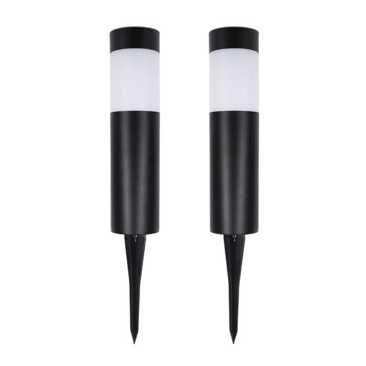 Solar priklamp Lucifer zwart padverlichting op zonne-energie (2 stuks)