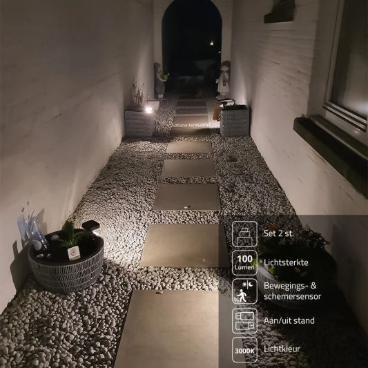 Solar priklamp Move II padverlichting zwart met bewegingssensor