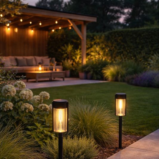 Solar priklamp Nero - Met grondspies - Tijdloos design - set van 8