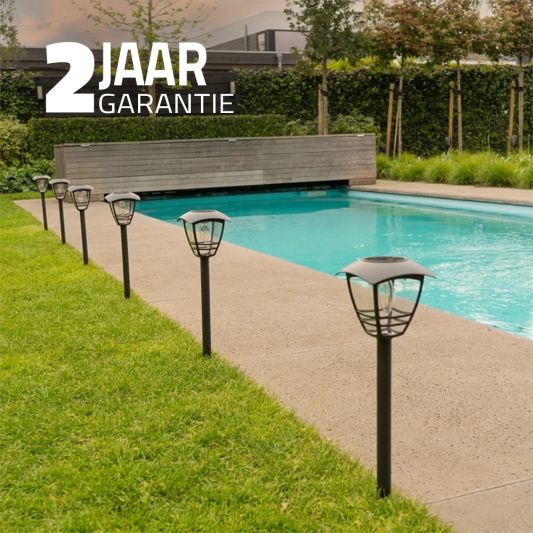 Solar priklamp Prickle met warm wit licht voordeelset van 4