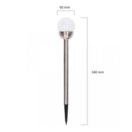 Solar priklamp Rhea decoratieve bol met koud wit licht - 6 cm