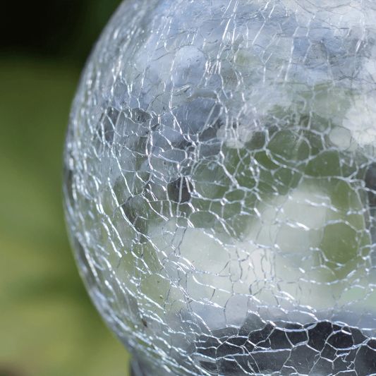 Solar priklamp Rhea decoratieve bol met koud wit licht - 6 cm